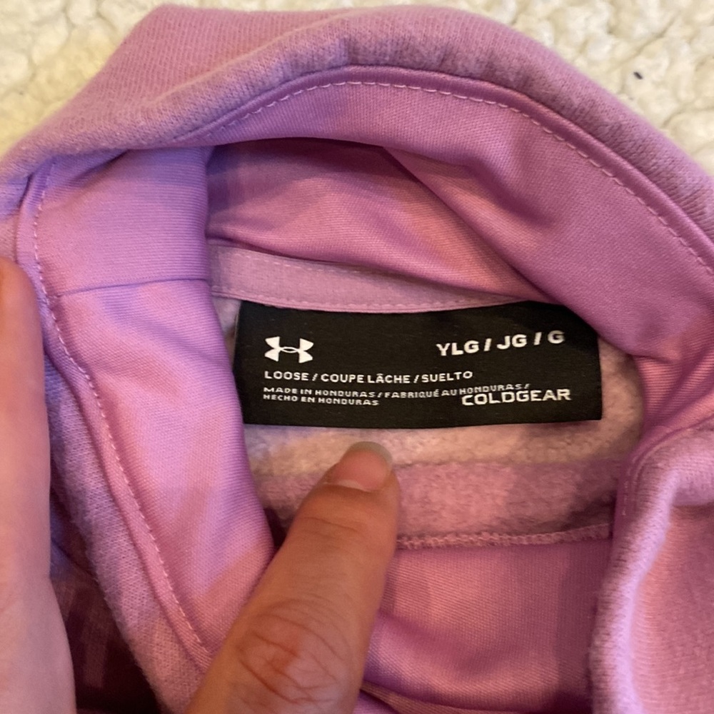 UA pink/mauve sweatshirt with mock collar - Picture 3 of 5